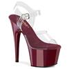 Pleaser - ADORE708 Ankle strap sandal - Transparent/Burgundy Product image
